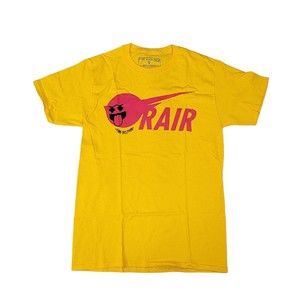 Pink Dolphin t-shirt Small Size / Yellow Color / front graphic tee